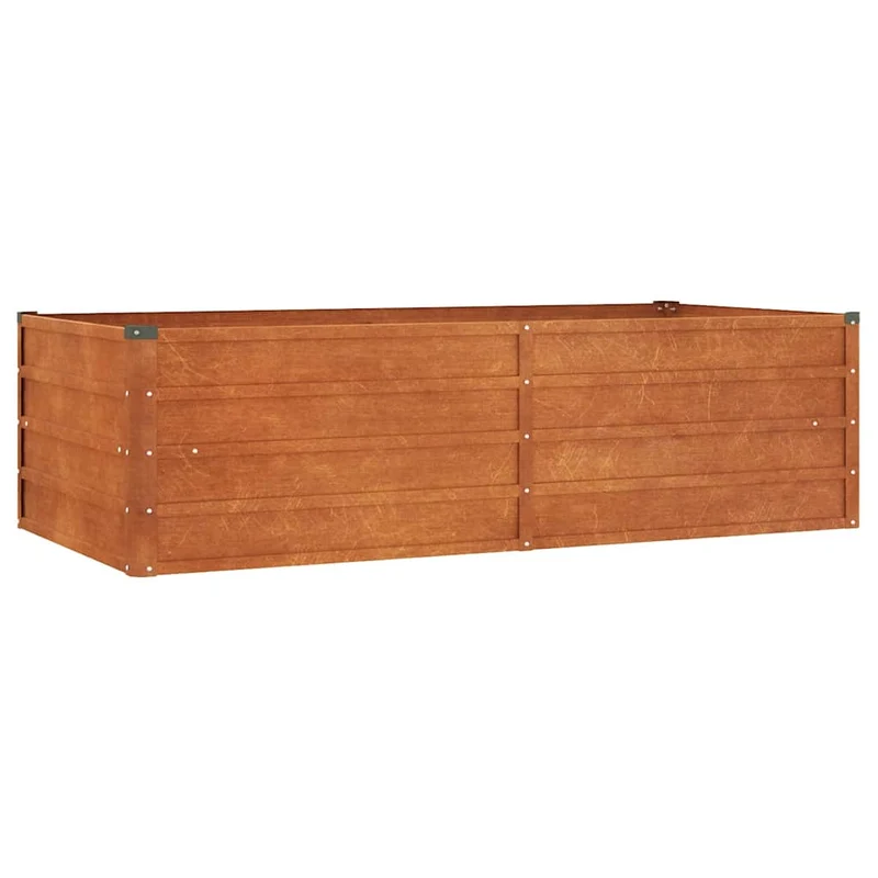 Arriate Oxidado De Acero Corten 160x80x45 Cm