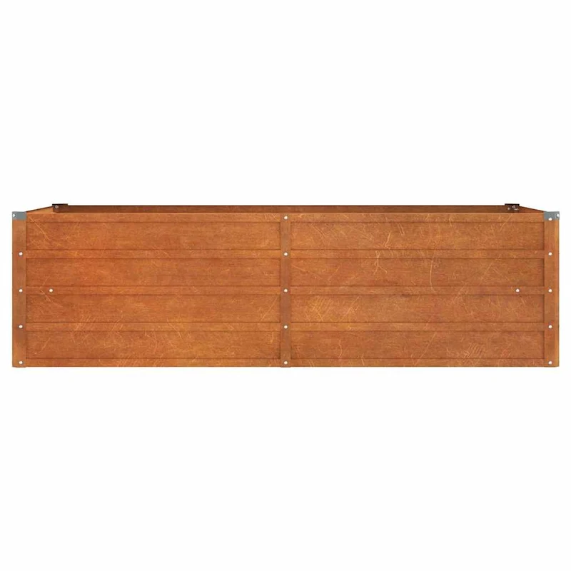 Arriate Oxidado De Acero Corten 160x80x45 Cm