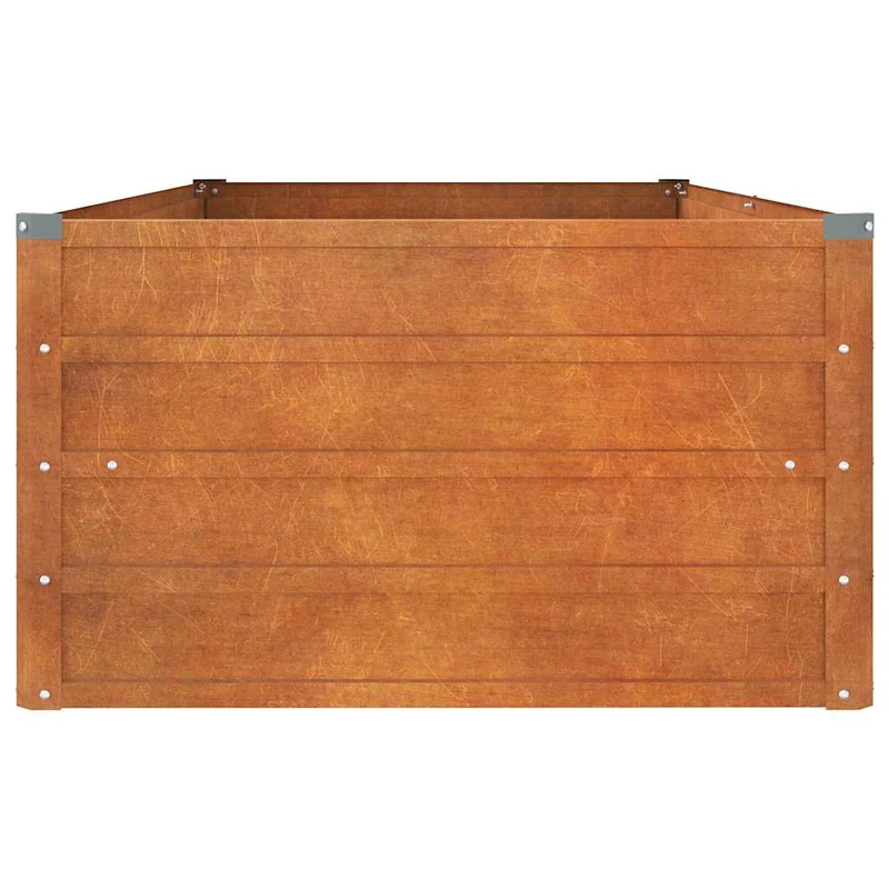 Arriate Oxidado De Acero Corten 160x80x45 Cm