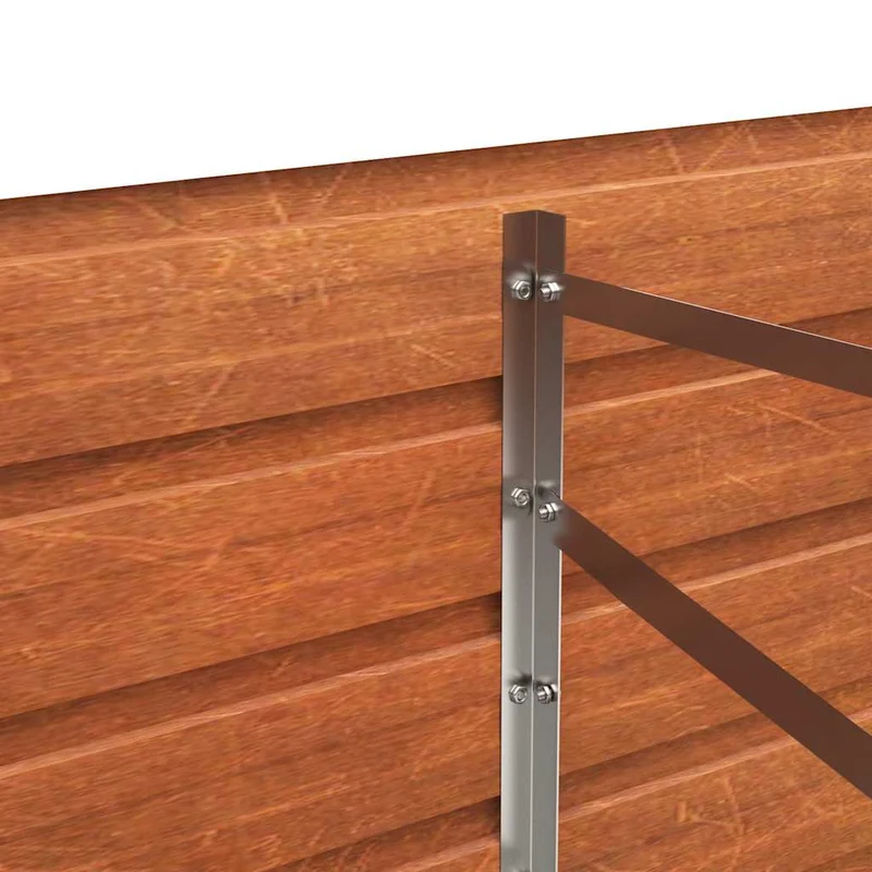 Arriate Oxidado De Acero Corten 160x80x45 Cm
