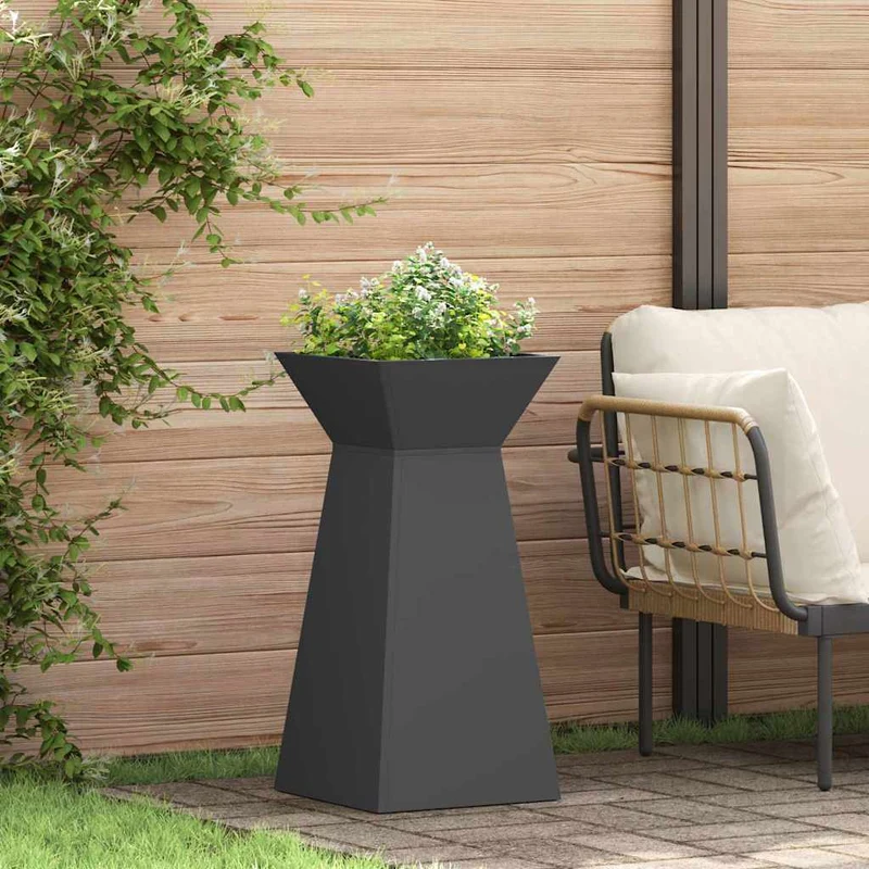 Maceta Pilar 2 Uds. Negro 35 X 35 X 73 Cm