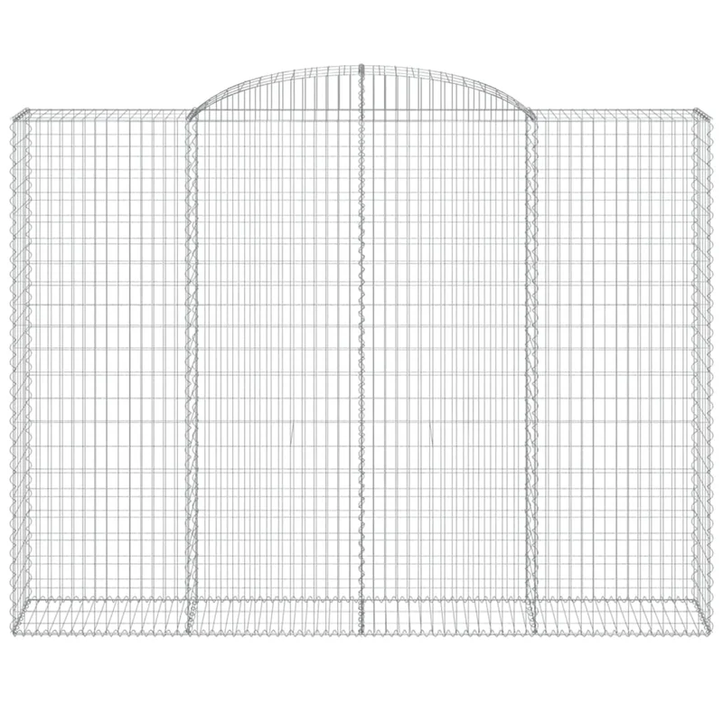 Cestas De Gaviones 3 Uds Forma De Arco Hierro 300x50x220/240 Cm