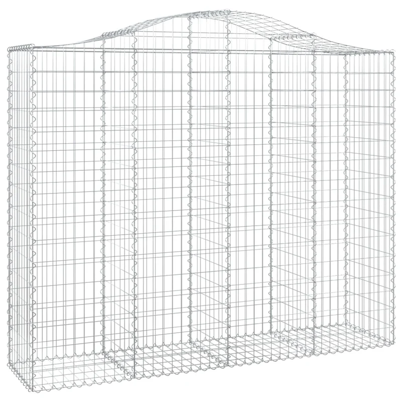 Cestas De Gaviones 2 Uds Forma De Arco Hierro 200x50x160/180 Cm
