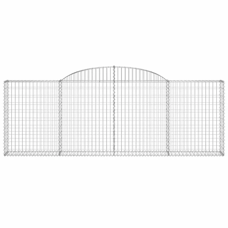 Cestas De Gaviones 8 Uds Forma De Arco Hierro 300x30x100/120 Cm