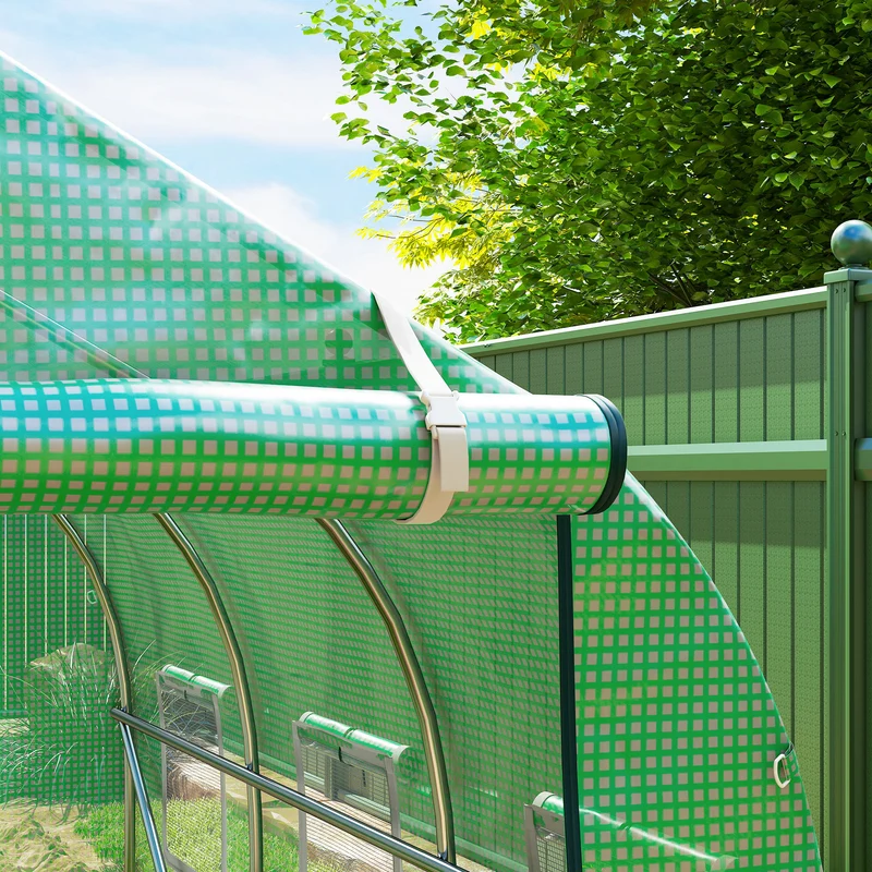 Outsunny Invernadero De Exterior 3x2x2 M Con 6 Ventanas De Malla Verde