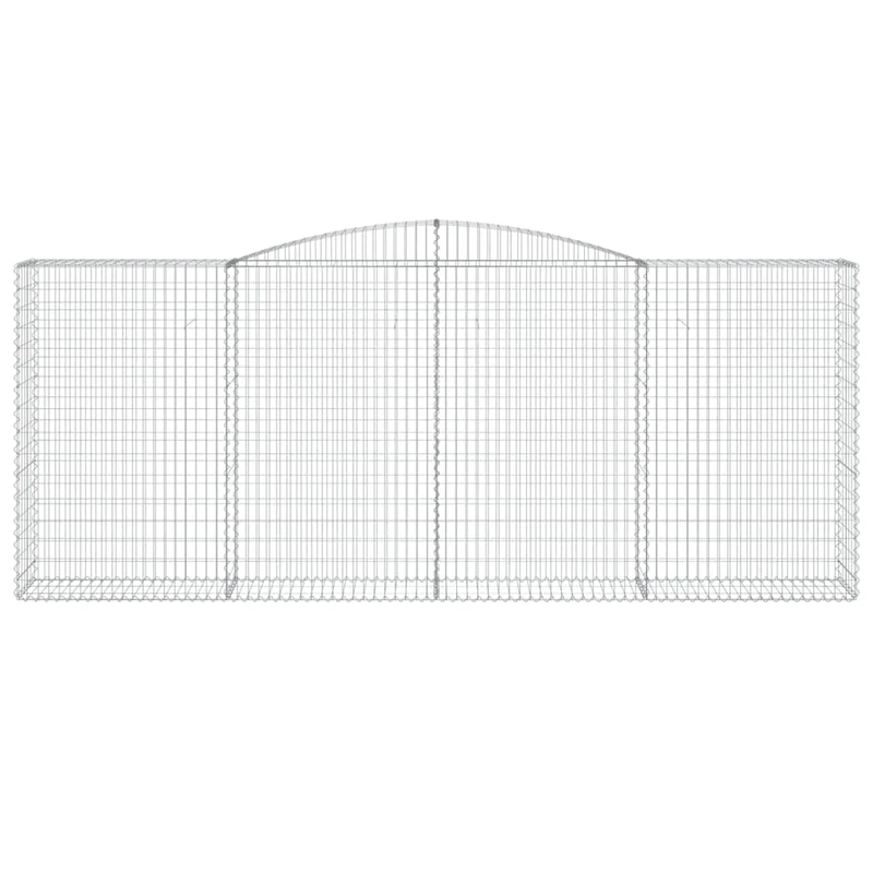 Cestas De Gaviones 6 Uds Forma De Arco Hierro 400x50x160/180 Cm