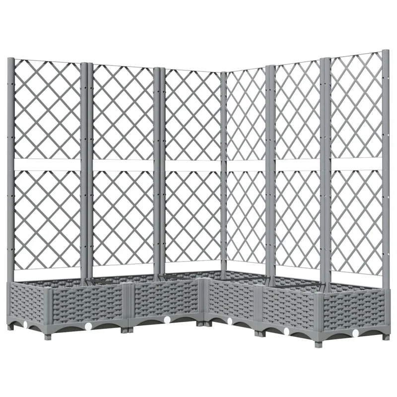 Macetero De Jardín Gris Claro 120 X 120 X 121,5 Cm