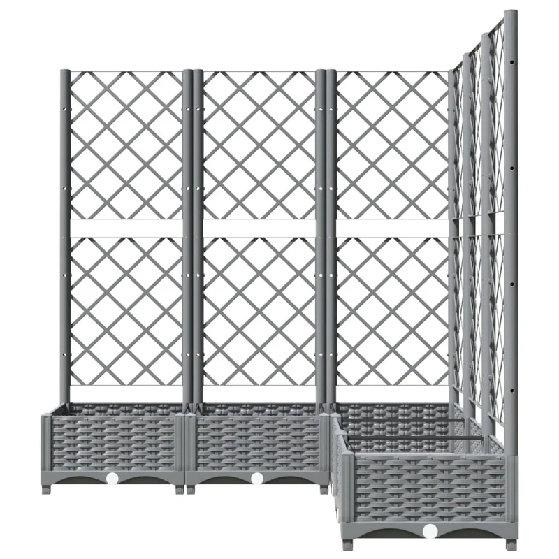 Macetero De Jardín Gris Claro 120 X 120 X 121,5 Cm
