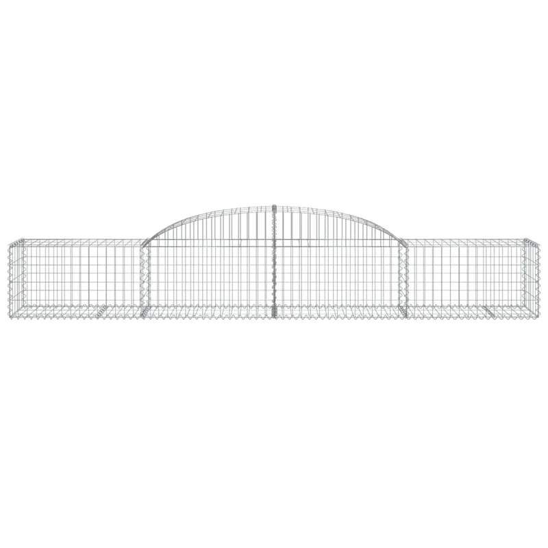 Cestas De Gaviones 4 Uds Forma De Arco Hierro 300x50x40/60 Cm