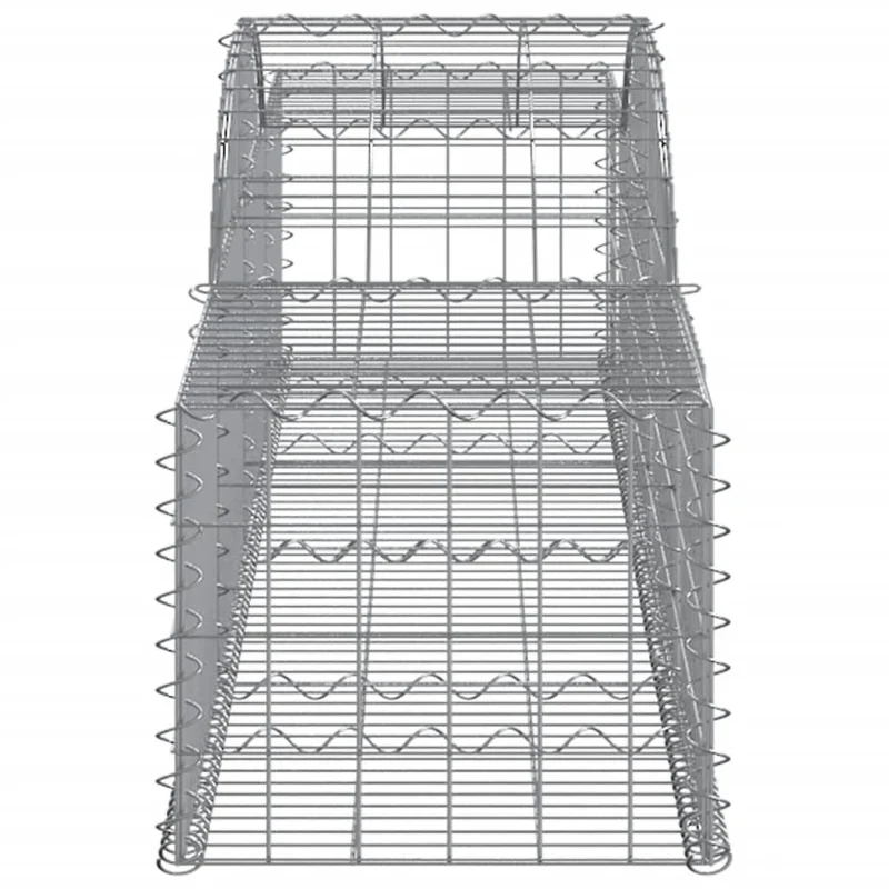 Cestas De Gaviones 4 Uds Forma De Arco Hierro 300x50x40/60 Cm