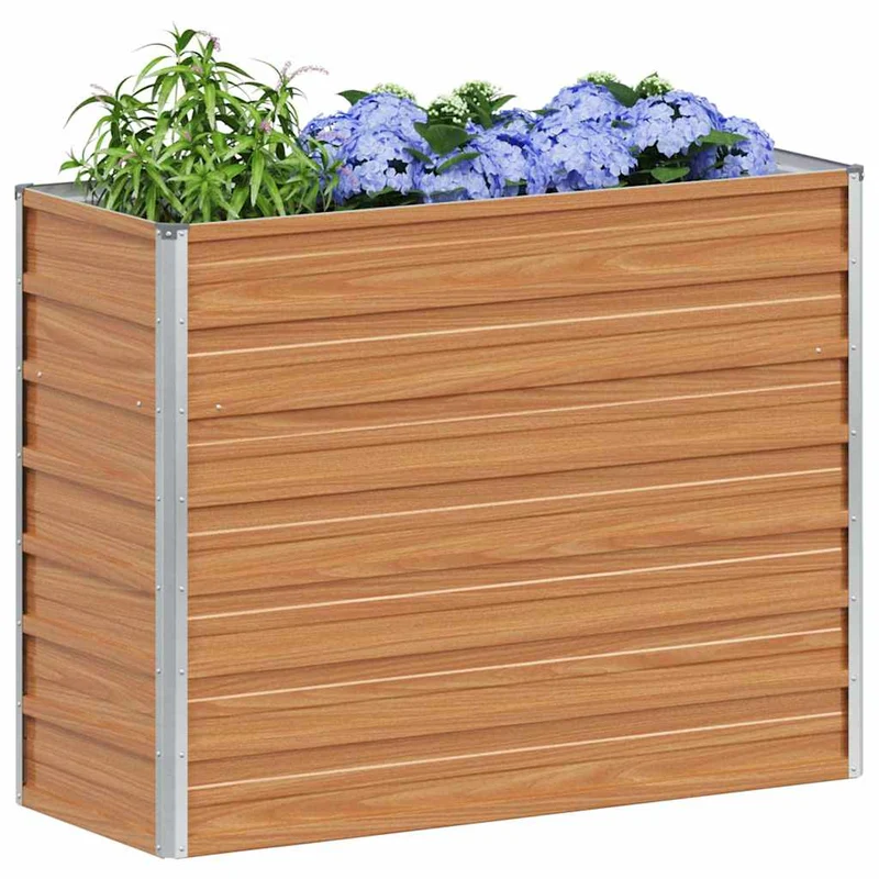 Arriate Elevado Marrón Claro 100 X 40 X 77 Cm Acero Galvanizado