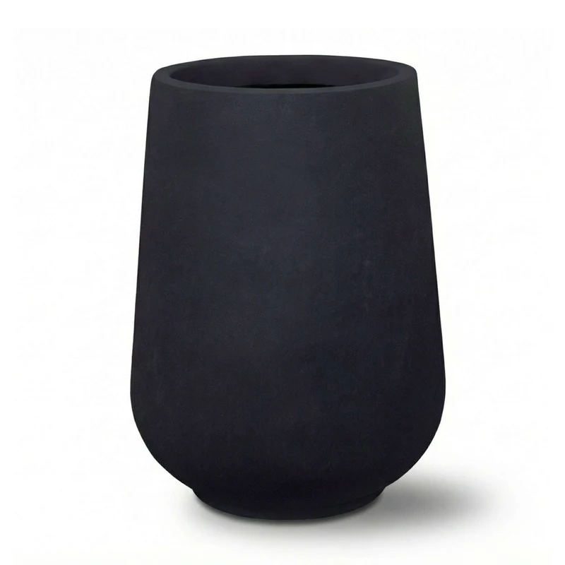 Cache-pot pré percé MONOLITH 40x53cm noir mat