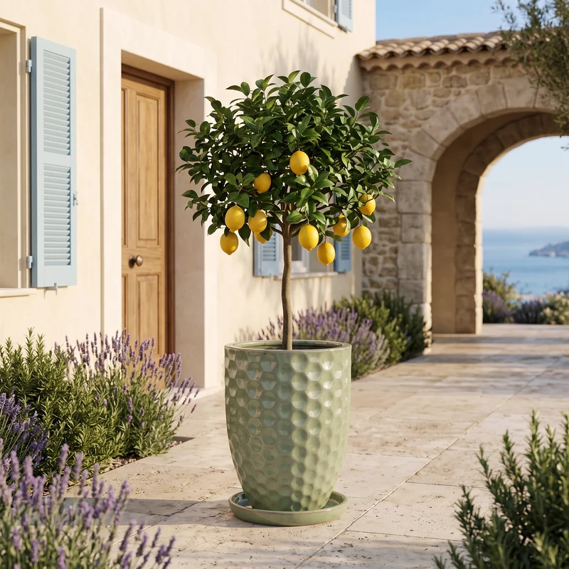 Pot MEROVEE 42x55cm perle de jade