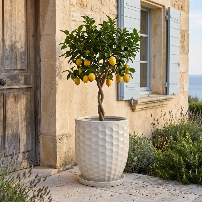 Pot MEROVEE 55x65cm crème
