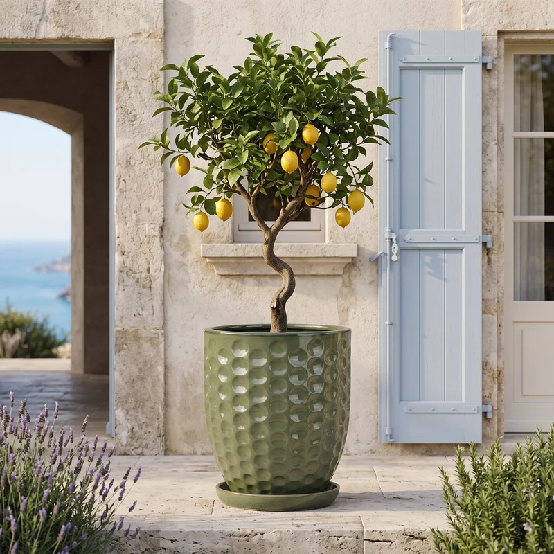 Pot MEROVEE 55x65cm perle de jade