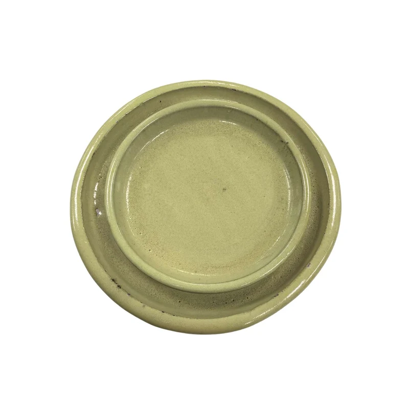 Soucoupe ronde 20cm citron acidulé