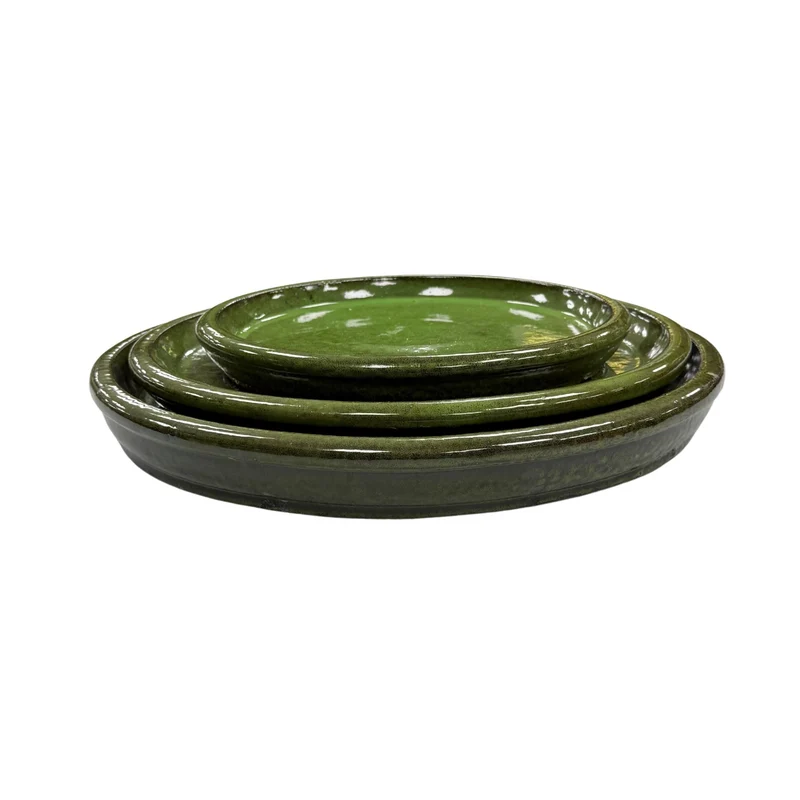 Soucoupe ronde 20cm vert profond