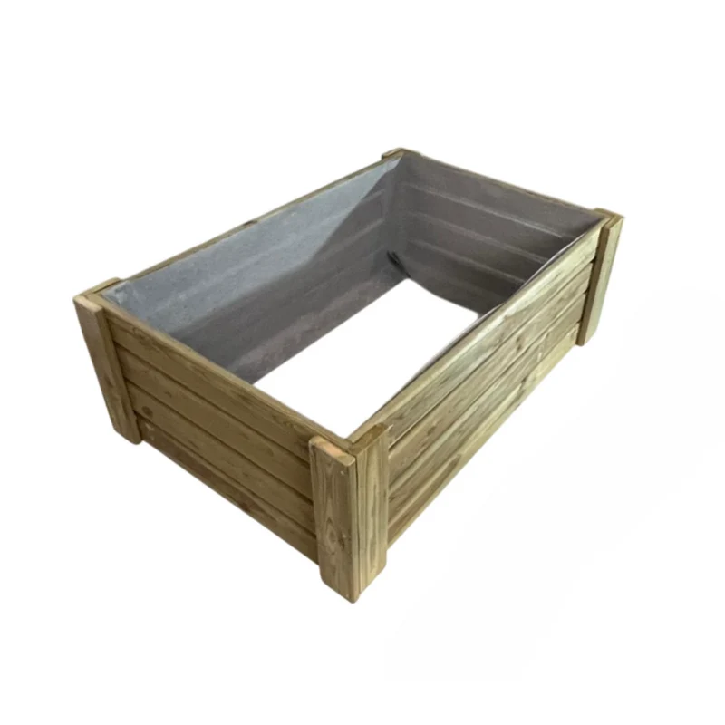 Cajón De Cultivo Natura. Altura De 40 Cm. Sin Base. Vidahuerto 120x120x40 Cm.