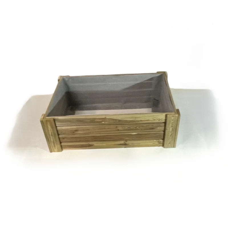 Cajón De Cultivo Natura. Altura De 40 Cm. Sin Base. Vidahuerto 120x80x40 Cm.