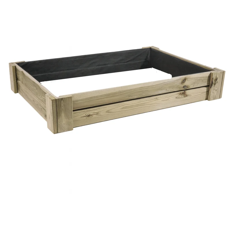 Cajón De Cultivo Kaira. Altura De 20 Cm. Sin Base. Vidahuerto 120x80x20 Cm.