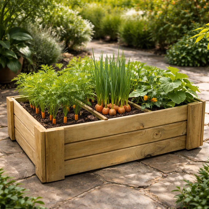 Cajón De Cultivo Vidahu Suelo Con Separadores Vidahuerto 100x60x27cm.
