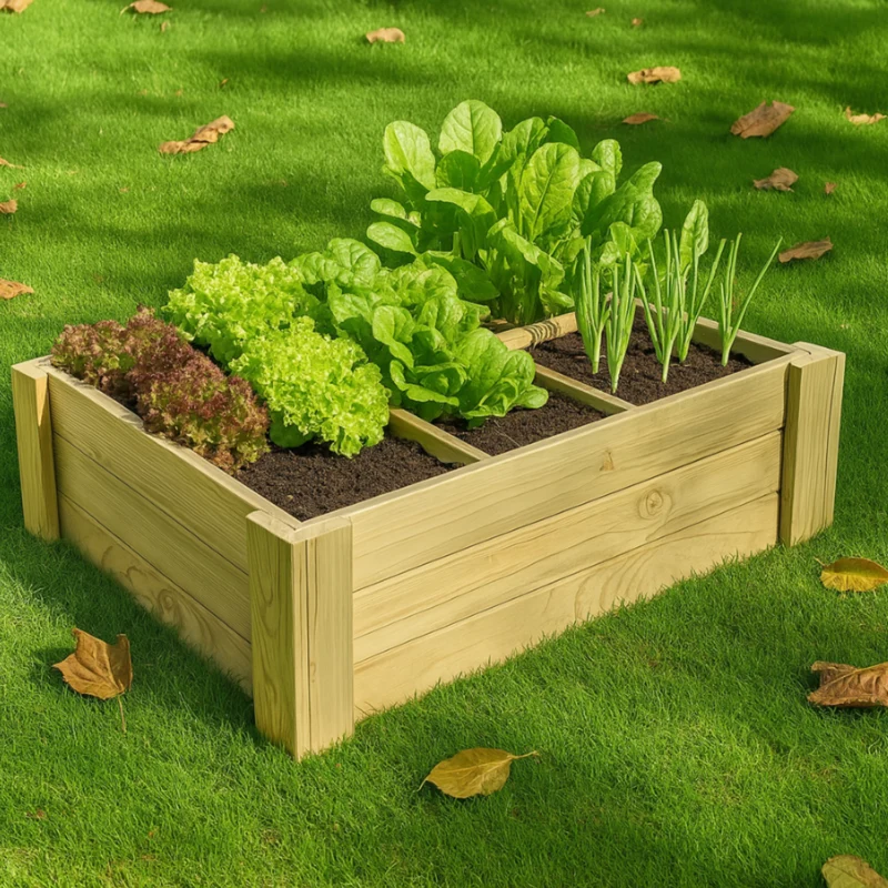 Cajón De Cultivo Vidahu Suelo Con Separadores Vidahuerto 100x60x27cm.