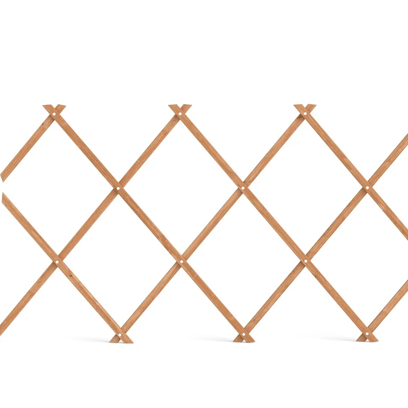 Outsunny Enrejado De Jardín De Madera Extensible 180x60 Cm Marrón Claro