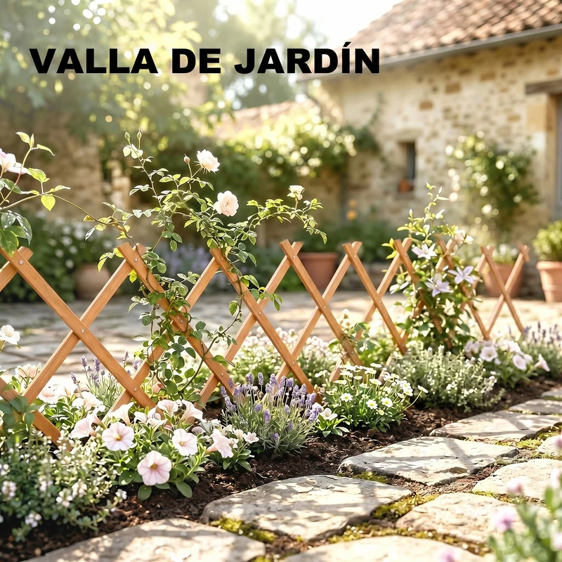 Outsunny Enrejado De Jardín De Madera Extensible 180x60 Cm Marrón Claro