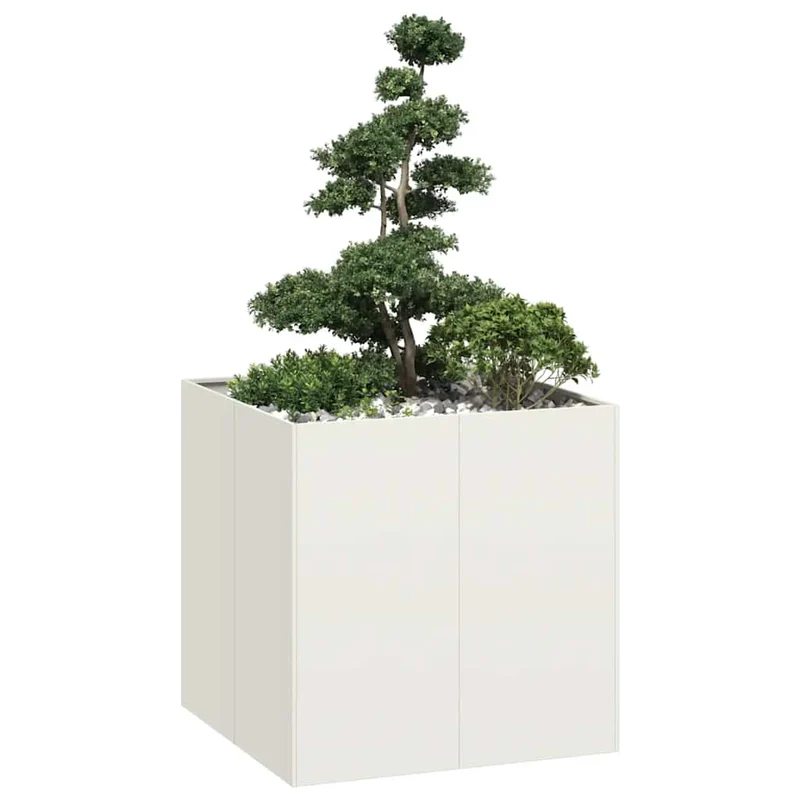 Jardinera Acero Blanco 80x80x80 Cm