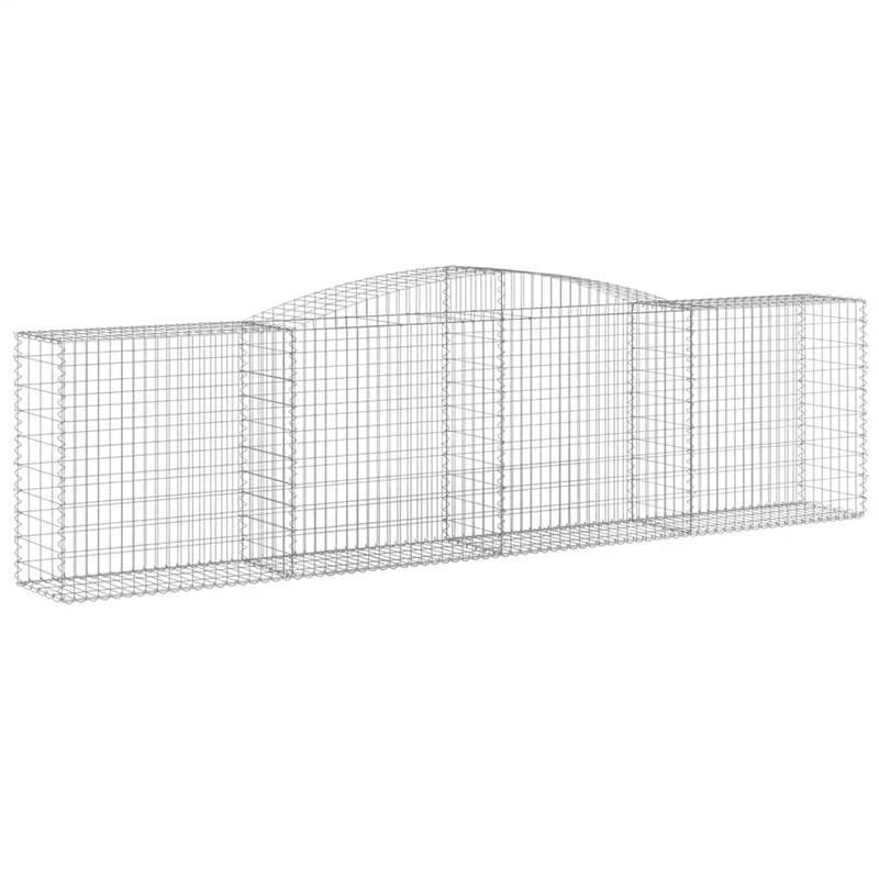 Cestas De Gaviones 15 Uds Forma De Arco Hierro 400x50x100/120cm