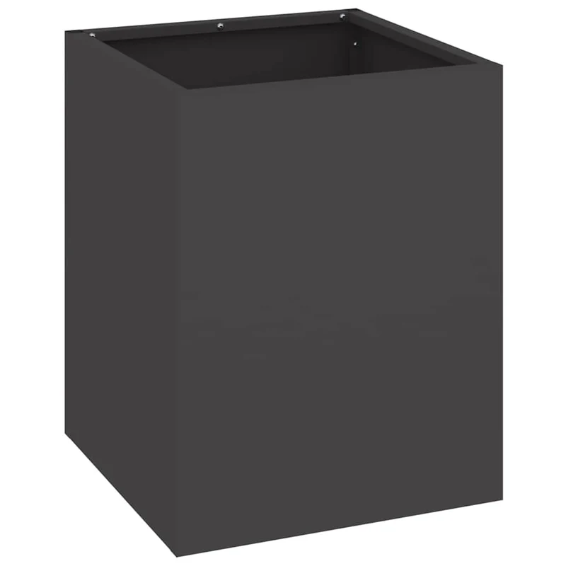 Macetero De Jardín Negro 32 X 32 X 40 Cm Acero Laminado En Frío