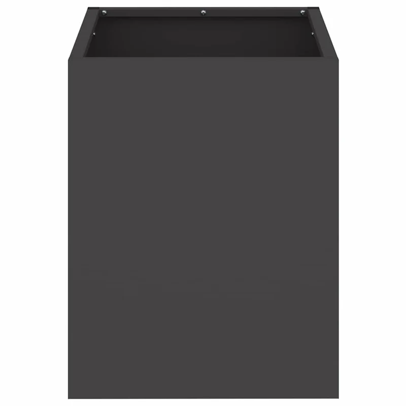 Macetero De Jardín Negro 32 X 32 X 40 Cm Acero Laminado En Frío
