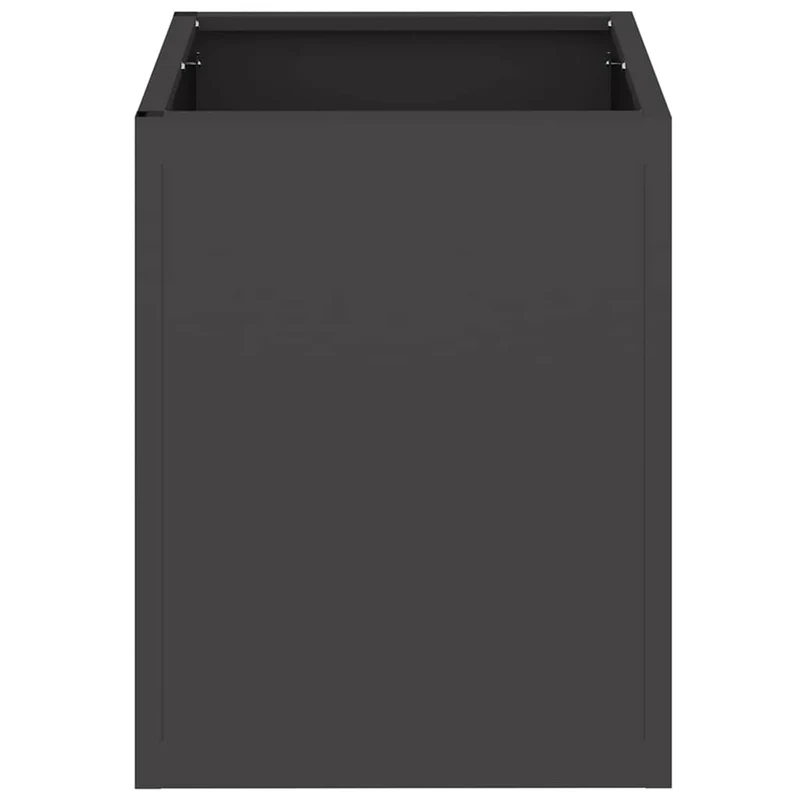 Macetero De Jardín Negro 32 X 32 X 40 Cm Acero Laminado En Frío