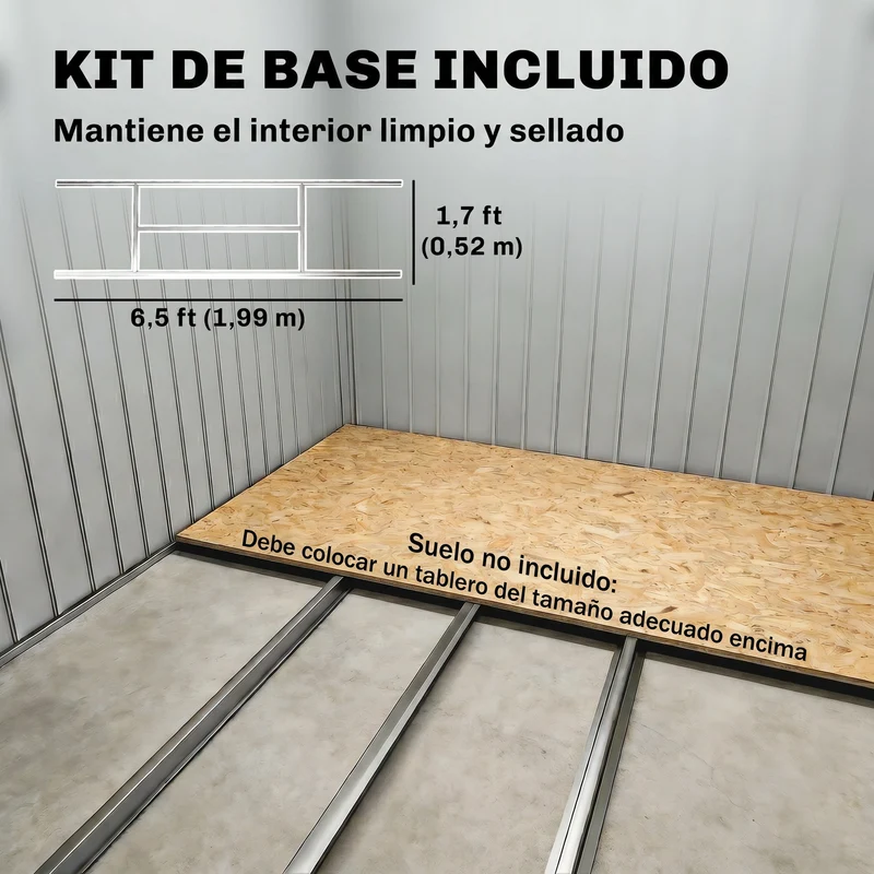Outsunny Caseta De Jardín Exterior 2,42 M² 213x130x185 Cm Con Puerta Corredera
