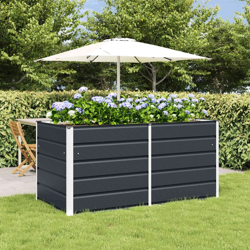 Jardinera Antracita 160 X 80 X 75 Cm Acero