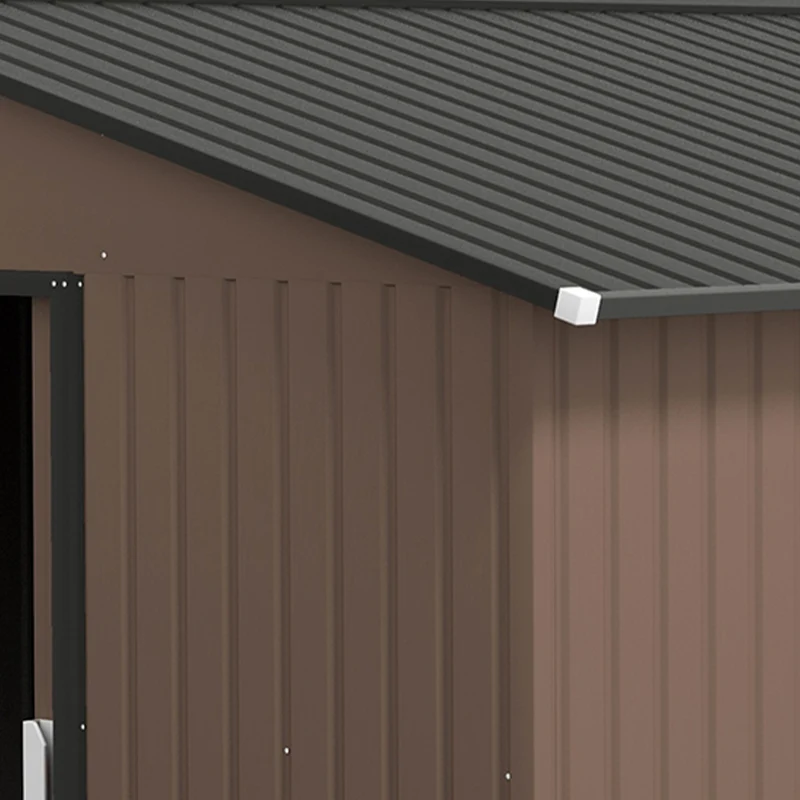 Outsunny Caseta De Jardín Exterior 12,4 M² 340x386x200 Cm Con Puerta Corredera