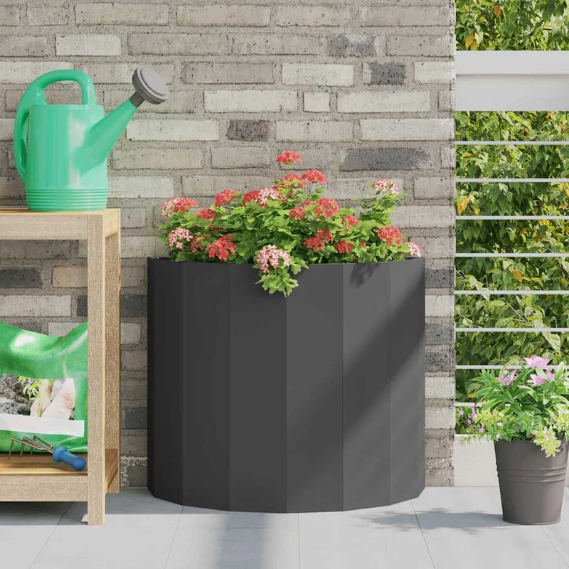 Jardinera Negro 60 X 30 X 50 Cm Acero