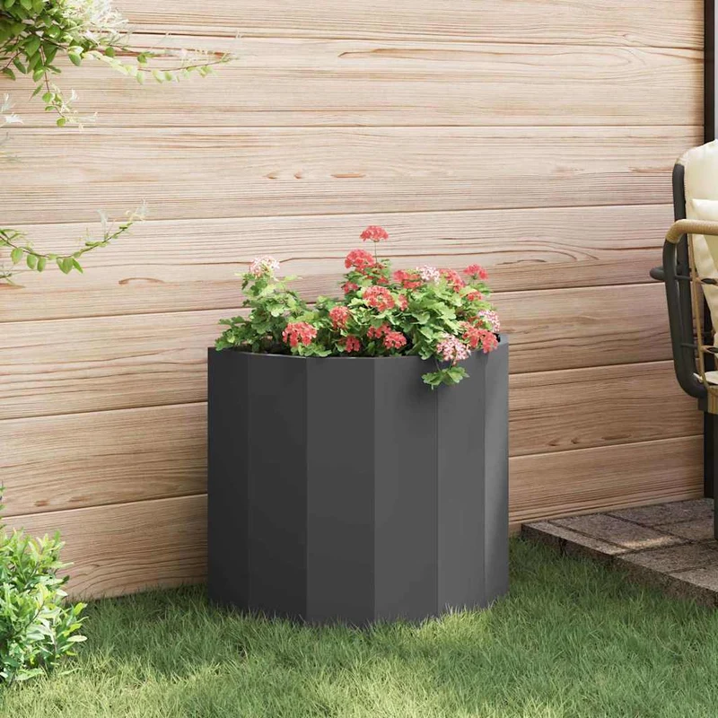 Jardinera Negro 60 X 30 X 50 Cm Acero