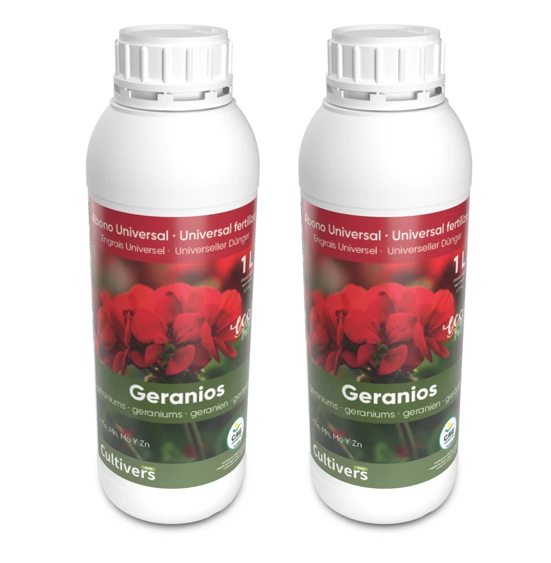 Abono Geranios Líquido Ecológico Cultivers 2x1l