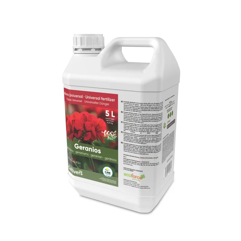 Abono Geranios Líquido Ecológico Cultivers 2x1l