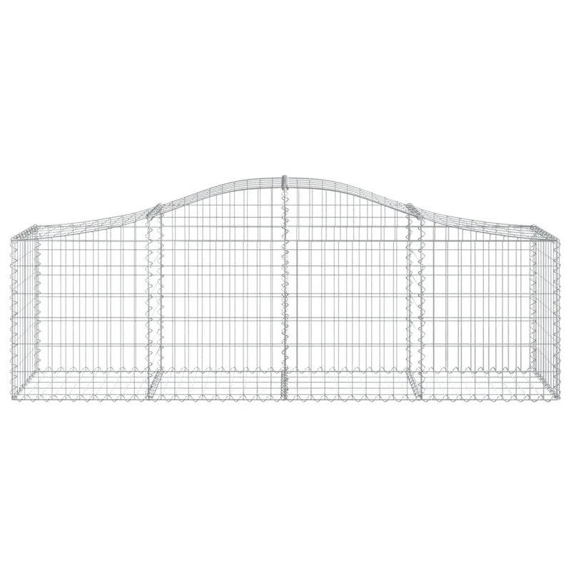 Cestas De Gaviones 12 Uds Forma De Arco Hierro 200x50x60/80 Cm