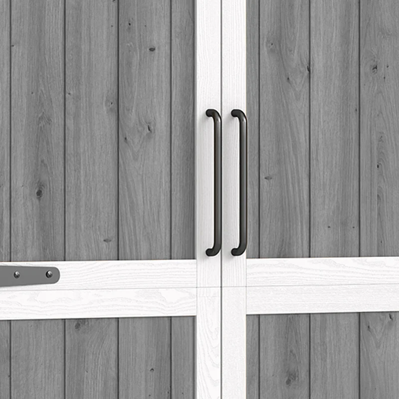 Outsunny Caseta De Jardín De Madera 105x55x179 Cm Con 4 Estantes Extraíbles
