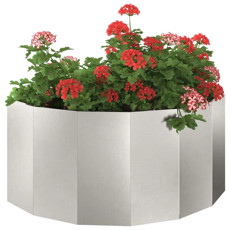 Jardinera Plateado 120 X 60 X 50 Cm Acero Inoxidable