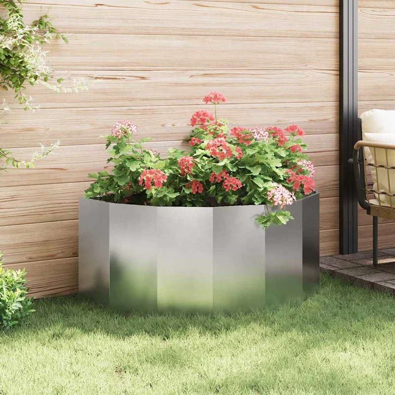 Jardinera Plateado 120 X 60 X 50 Cm Acero Inoxidable