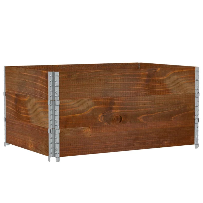 Jardinera De Madera Maciza De Pino Marrón 120x80 Cm