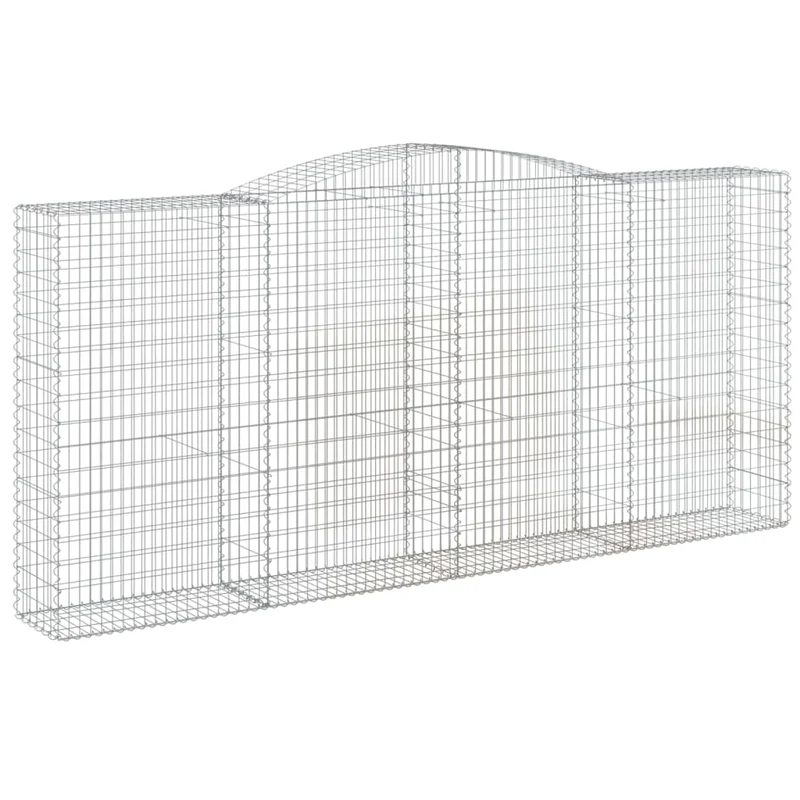 Cestas De Gaviones 8 Uds Forma De Arco Hierro 400x50x180/200 Cm