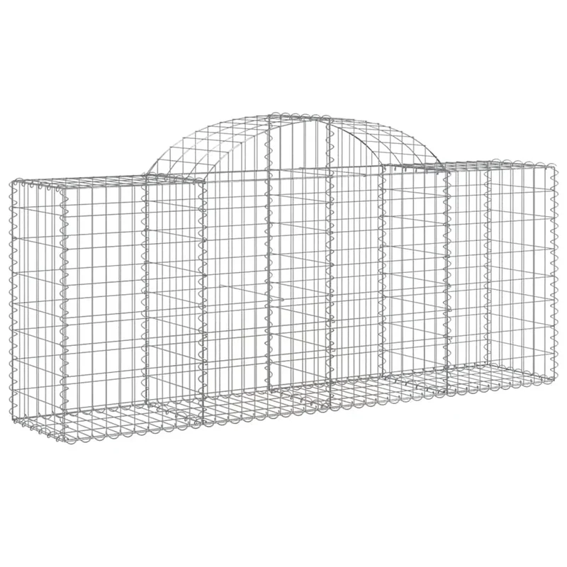 Cestas De Gaviones 20 Uds Forma De Arco Hierro 200x50x80/100 Cm