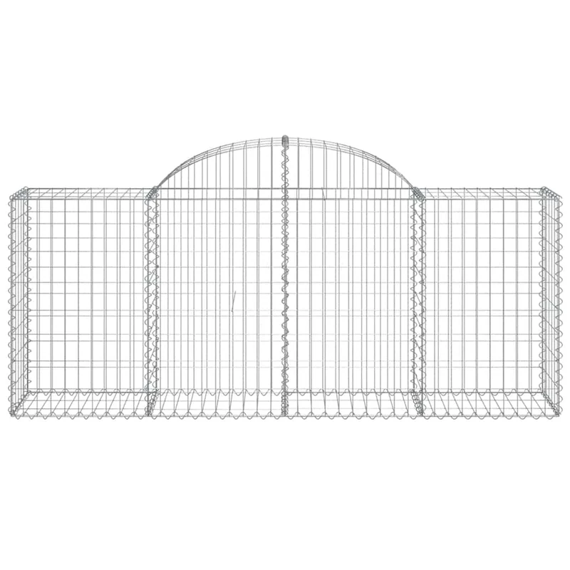 Cestas De Gaviones 20 Uds Forma De Arco Hierro 200x50x80/100 Cm