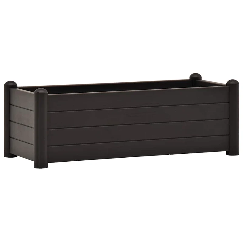 Arriate Elevado De Jardín Pp Gris Antracita 100x43x35 Cm