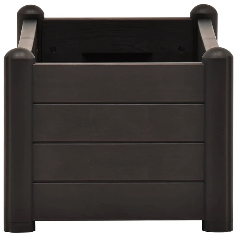 Arriate Elevado De Jardín Pp Gris Antracita 100x43x35 Cm